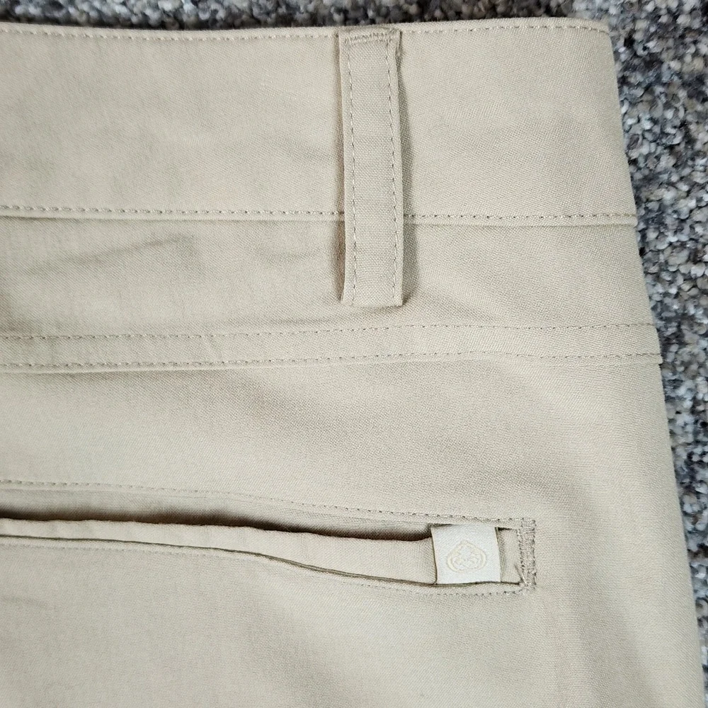 tasc Performance Shorts Mens 38 Tailored Khaki Bamboo Stretch Good